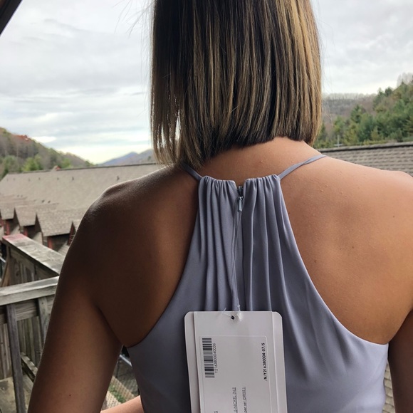 NWT Jasmine Bridesmaids Jewel Neckline Georgette High-Low Dress Size 12 - Picture 6 of 8